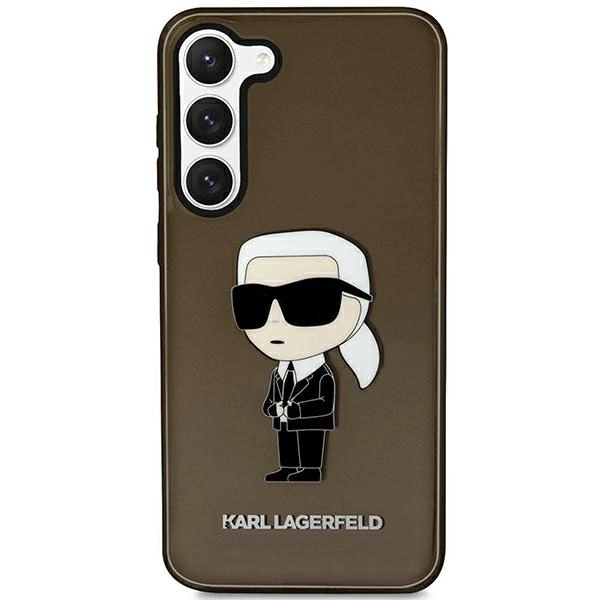 Karl Lagerfeld KLHCS23SHNIKTCK S23 S911 – juodas/juodas kietas dėklas, Ikonik Karl Lagerfeld