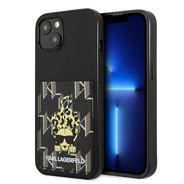 Karl Lagerfeld Karlimals Cardslot dėklas iPhone 13 – juodas