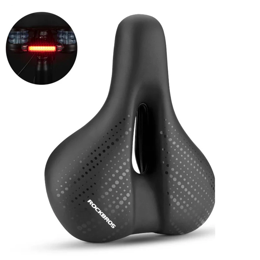 Rockbros 38218916002 MTB dviračio sėdynė + lempa - juoda