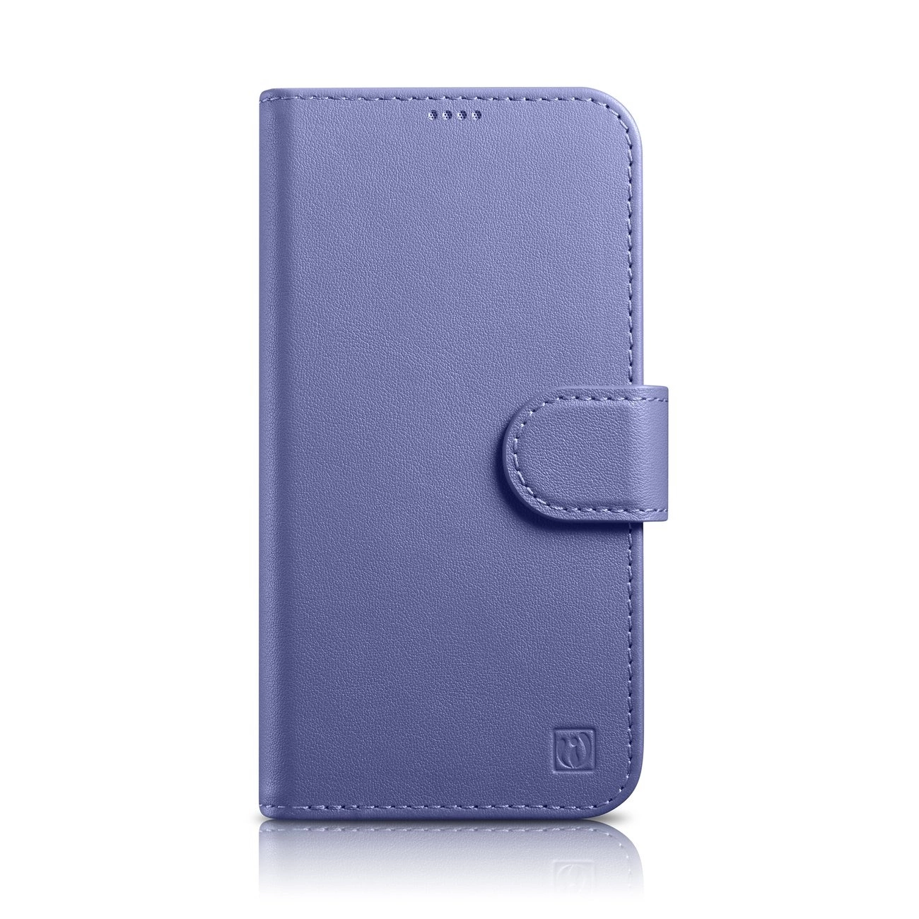 iCarer piniginės tipo dėklas 2in1 iPhone 14 Pro Max, odinis flip dėklas, Anti-RFID, šviesiai violetinis (WMI14220728-LP)