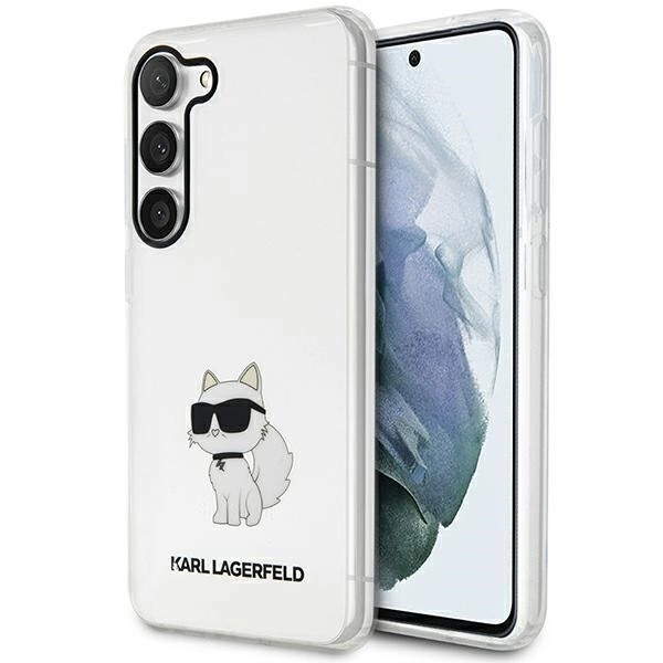 Karl Lagerfeld KLHCS23SHNCHTCT S23 S911 – permatomas kietas dėklas, Ikonik Choupette