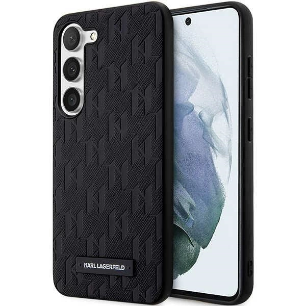 Karl Lagerfeld KLHCS23MSAKLHPK S23+ S916 – juodas/juodas kietas dėklas, Saffiano Mono Metal Logo