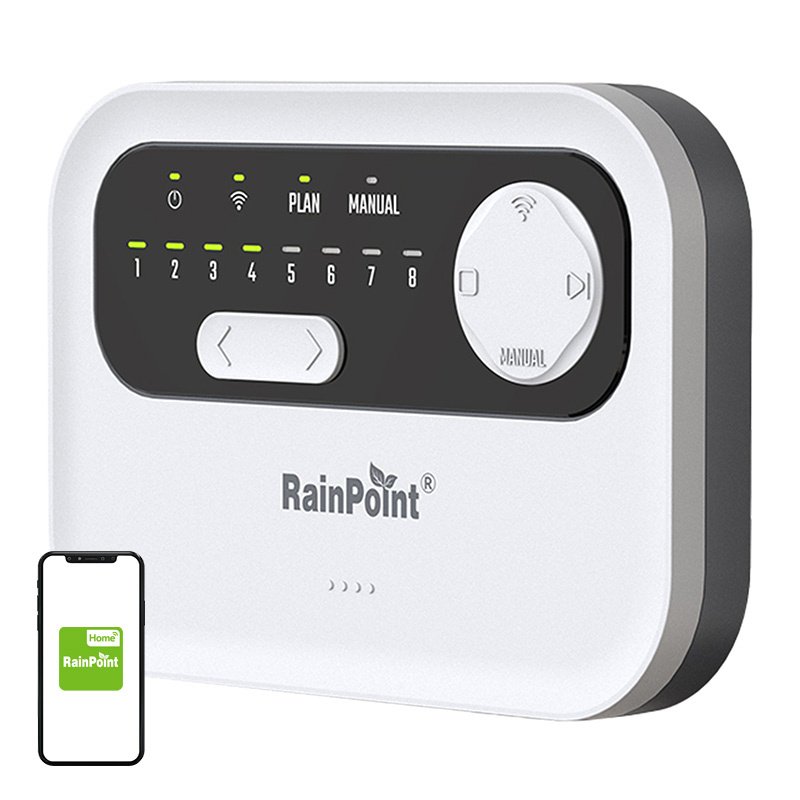 RainPoint WiFi 8 zonų purkštuvų valdiklis
