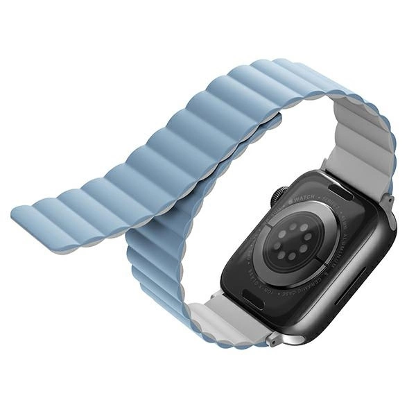 Uniq Revix dirželis Apple Watch 1/2/3/4/5/6/7/8/SE/SE2/Ultra 42/44/45/49mm – baltas ir mėlynas