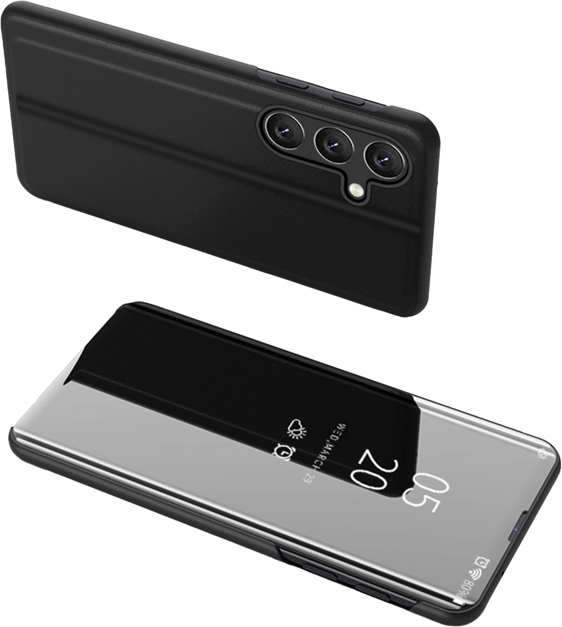 Clear View dėklas Samsung Galaxy A24 4G – flip cover, juodas