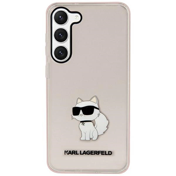 Karl Lagerfeld KLHCS23SHNCHTCP S23 S911 – rožinis/rožinis kietas dėklas, Ikonik Choupette
