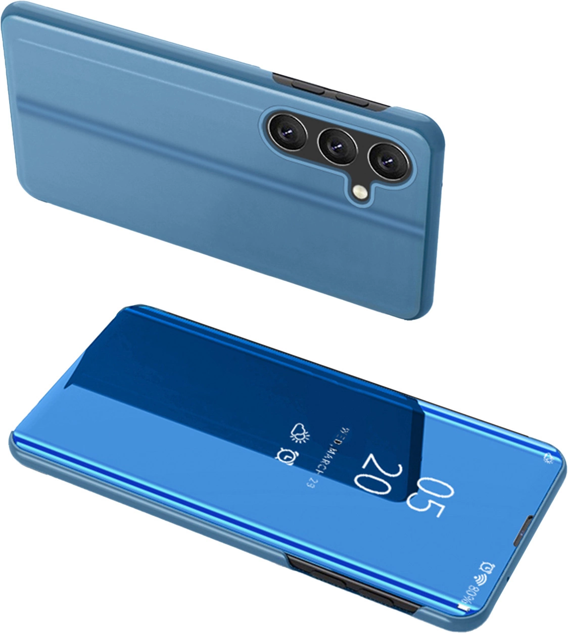 Clear View dėklas Samsung Galaxy A24 4G – flip cover, mėlynas