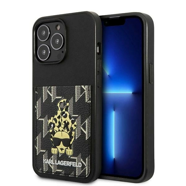 Karl Lagerfeld Karlimals Cardslot dėklas iPhone 13 Pro / iPhone 13 – juodas
