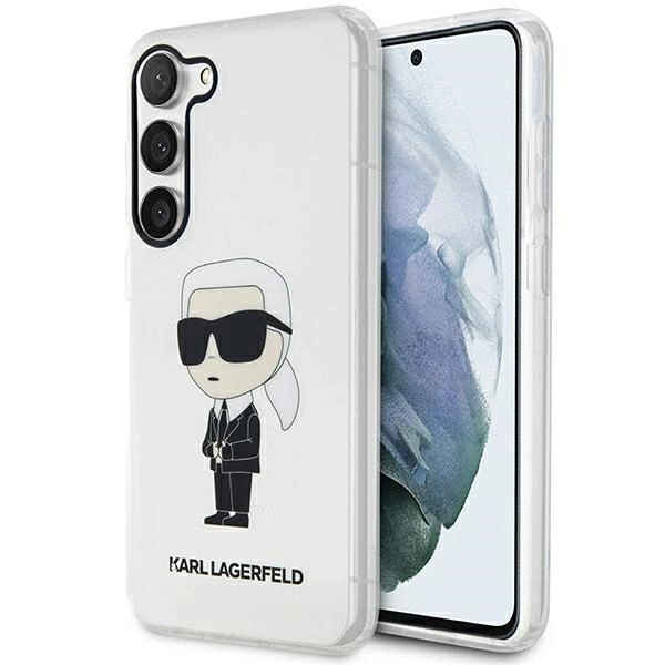 Karl Lagerfeld KLHCS23MHNIKTCT S23+ S916 – permatomas kietas dėklas, Ikonik Karl Lagerfeld