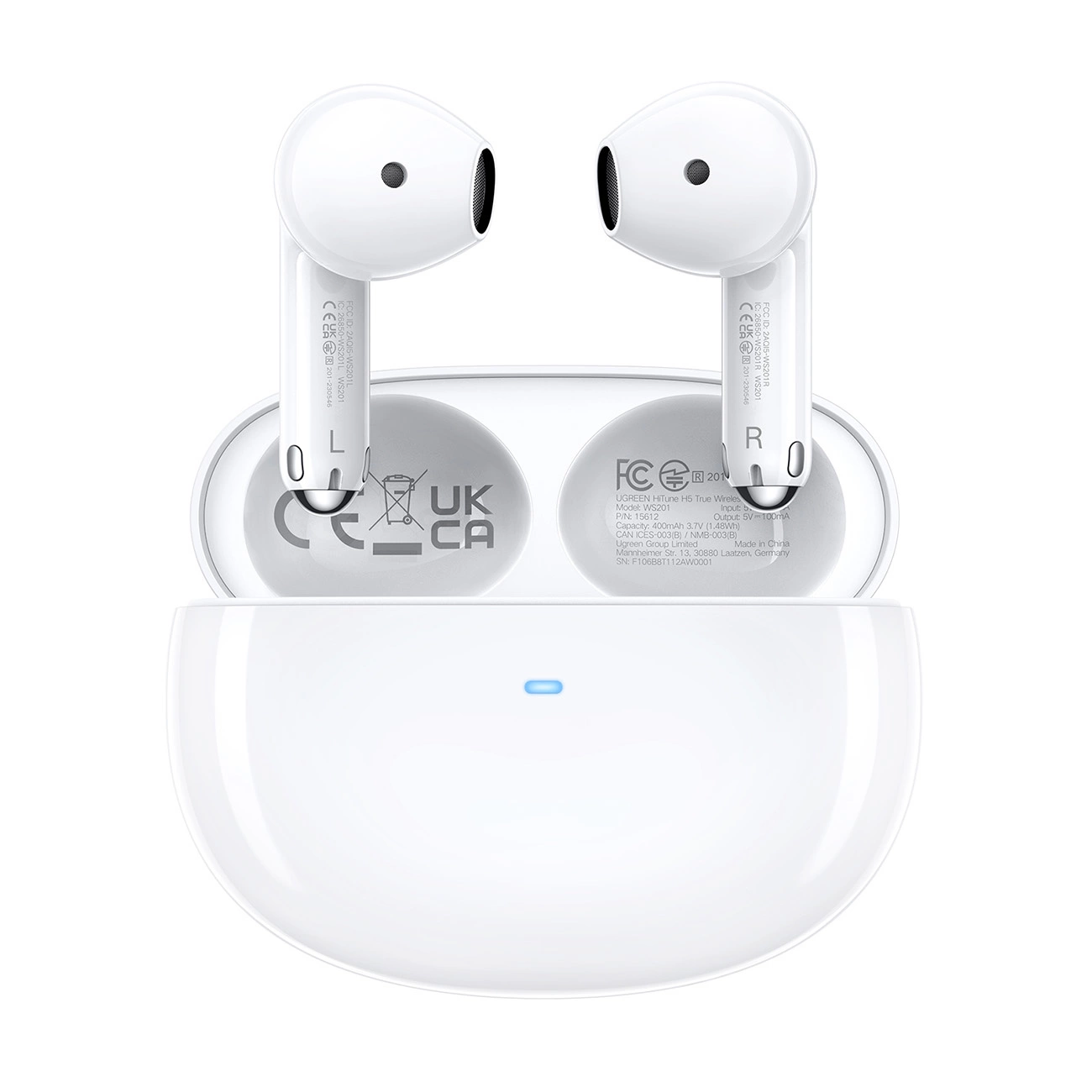 Ugreen HiTune H5 WS201 TWS belaidės ausinės - baltos