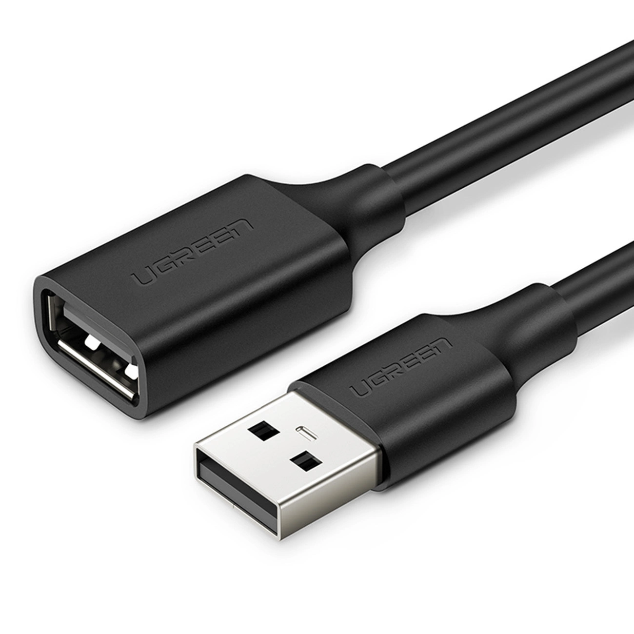 Ugreen USB (male) – USB (female) 2.0 ilginamasis kabelis 480Mb/s 1,5 m – juodas (US103)