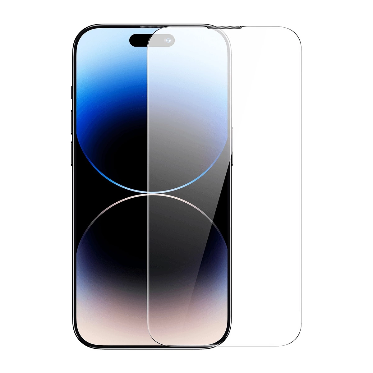 Baseus Full Screen apsauginis stiklas iPhone 14 Pro Max – su garsiakalbio dangteliu 0.4 mm + montavimo rinkinys