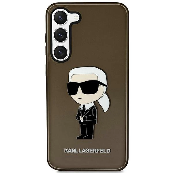 Karl Lagerfeld KLHCS23MHNIKTCK S23+ S916 – juodas/juodas kietas dėklas, Ikonik Karl Lagerfeld