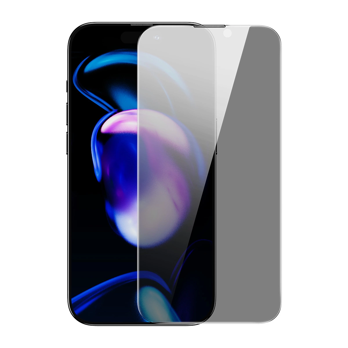 Baseus Privacy apsauginis stiklas iPhone 14 Pro – viso ekrano 0.4 mm, Privacy Filter Anti Spy + montavimo rinkinys
