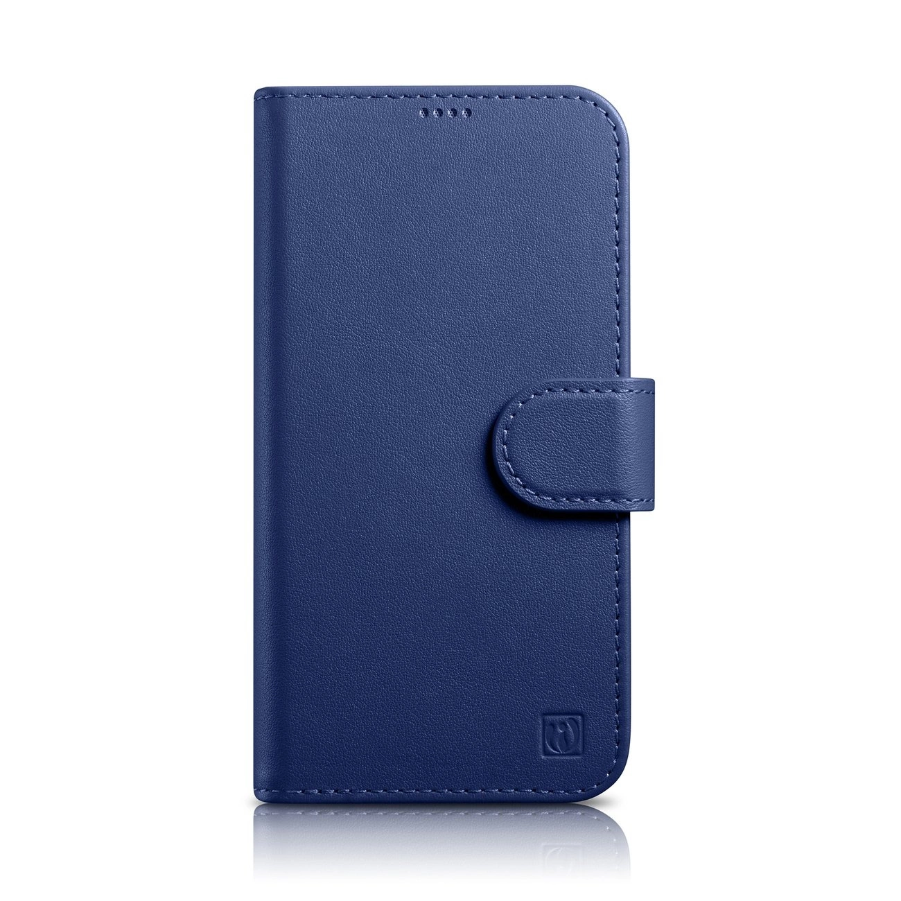 iCarer piniginės tipo dėklas 2in1 iPhone 14 Plus, odinis flip dėklas, Anti-RFID, mėlynas (WMI14220727-BU)