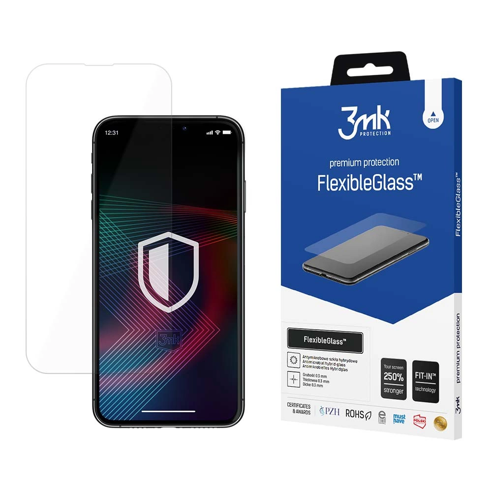 Grūdintas stiklas iPhone 14 Pro Max / 14 Plus hibridinis flexi 7H 3mk FlexibleGlass serija