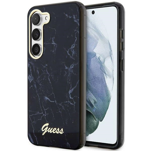 Guess GUHCS23SPCUMAK S23 S911 – juodas/juodas kietas dėklas, Marble