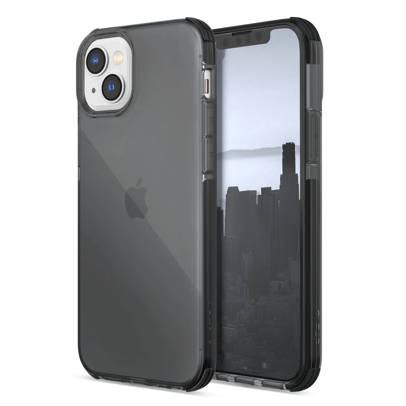 Raptic X-Doria Clear dėklas iPhone 14 Plus, apsauginis dangtelis, pilkas