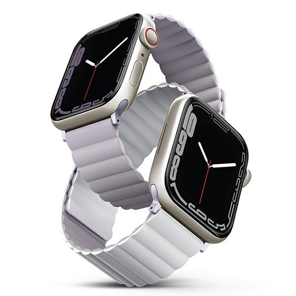 Uniq Revix dirželis Apple Watch 1/2/3/4/5/6/7/8/SE/SE2 38/40/41mm – alyvinis ir baltas