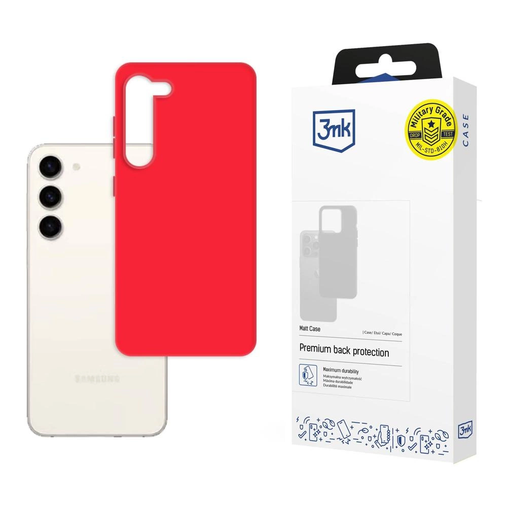 Samsung Galaxy S23 5G – 3mk Matt Case braškių spalvos