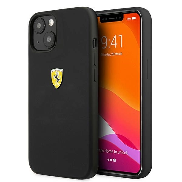 Ferrari FESSIHCP13MBK iPhone 13 6,1" juodas kietas dėklas silikoninis