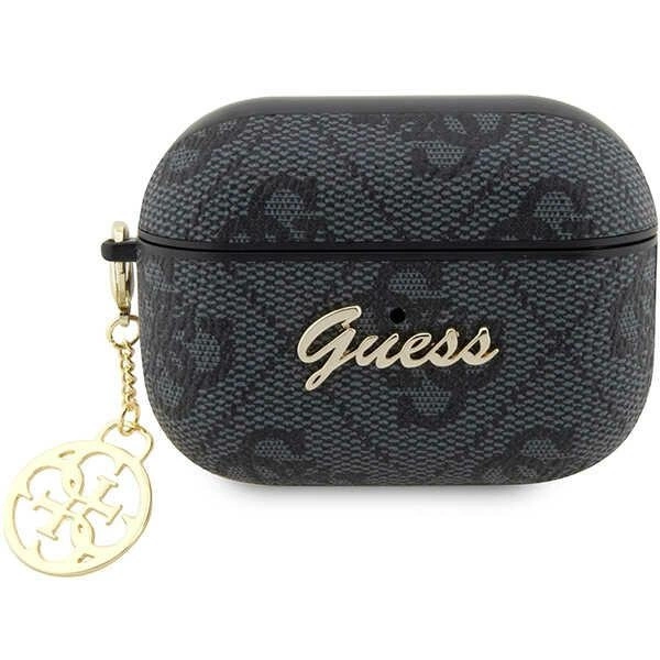 Guess GUAP2G4GSMK AirPods Pro 2 dėklas – juodas/juodas, 4G Charm Collection