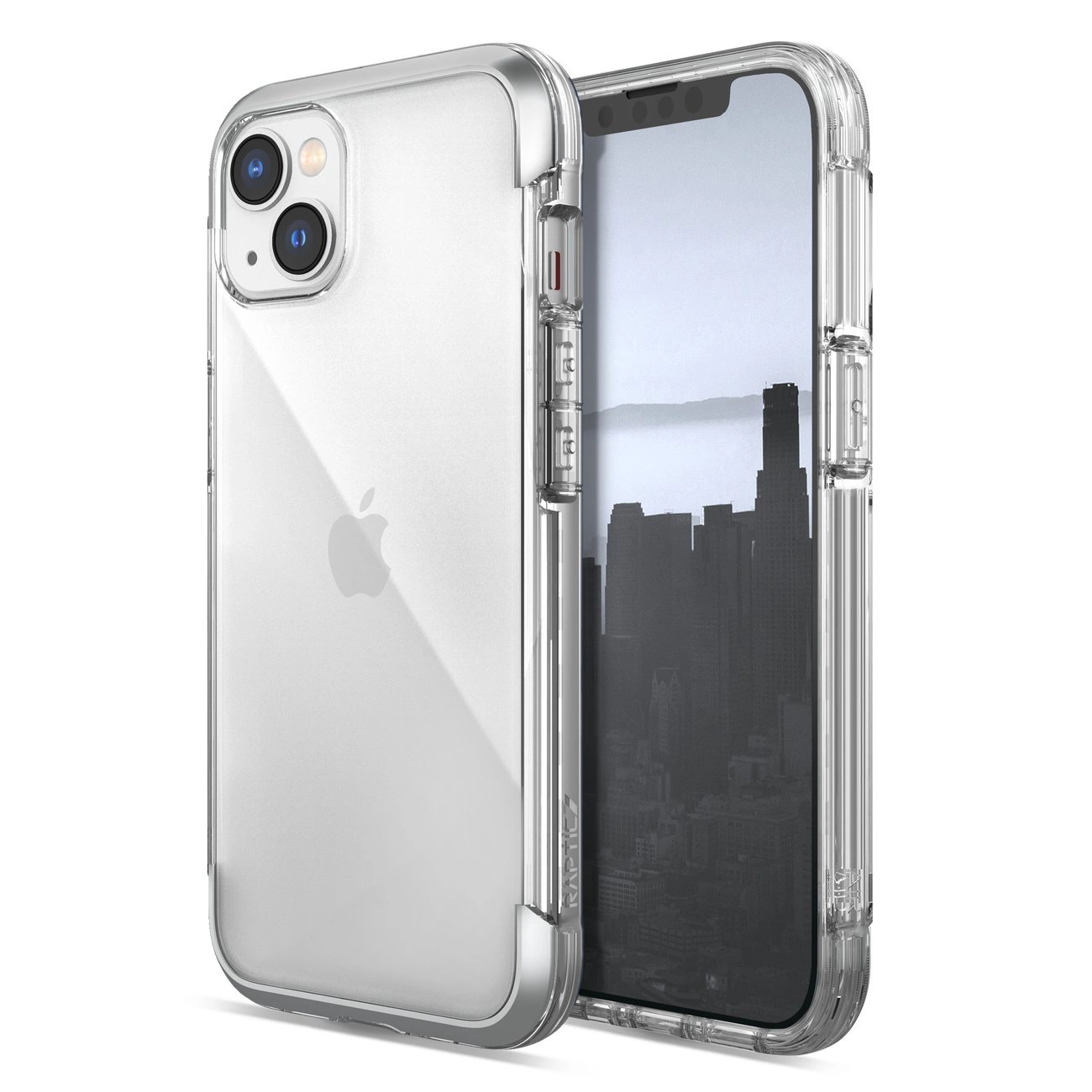 Raptic X-Doria Air dėklas iPhone 14 Plus, apsauginis dangtelis, sidabrinis