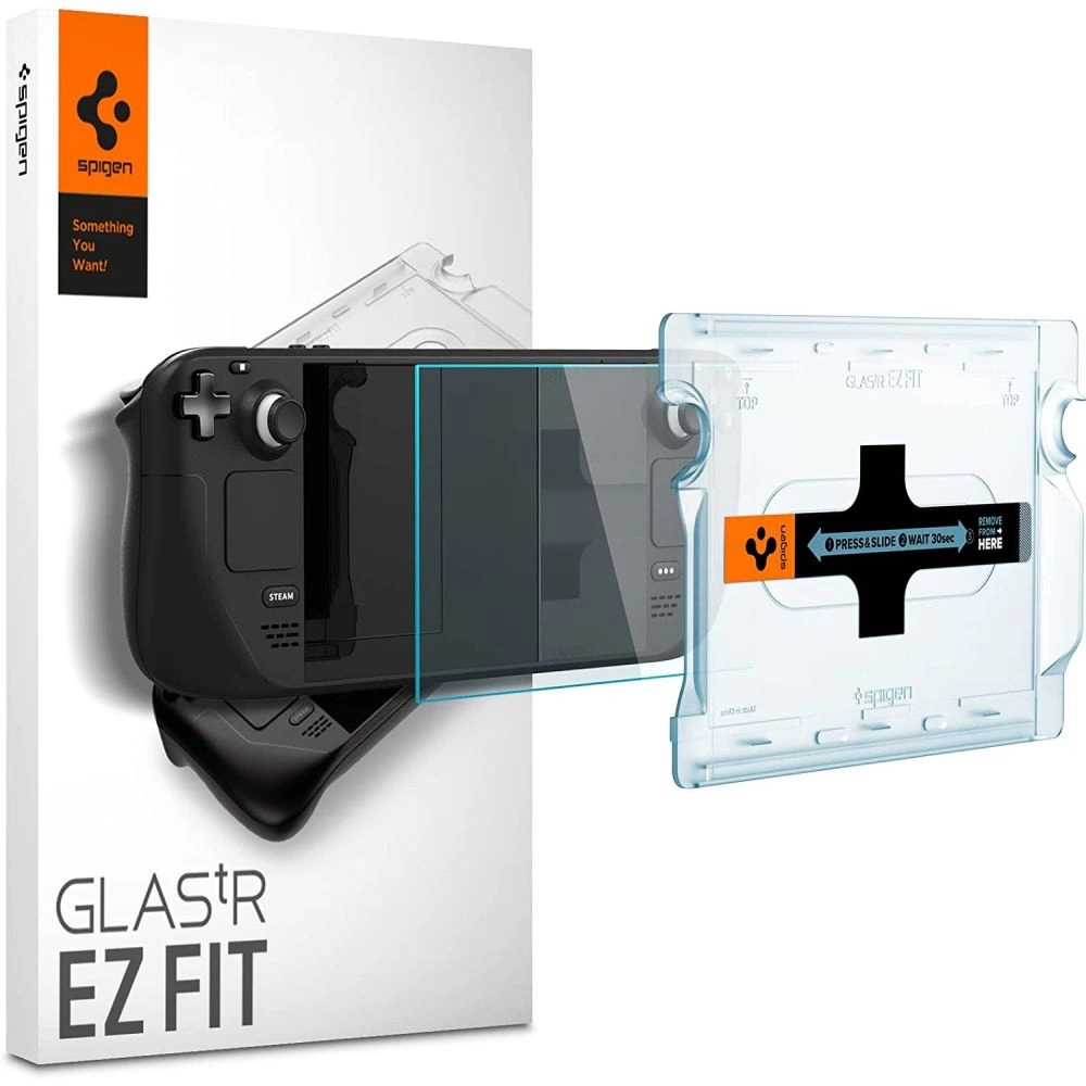 Spigen Glas.tR EZ Fit apsauginis stiklas Steam Deck
