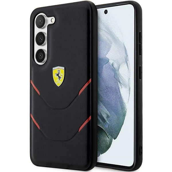 Ferrari FEHCS23SPBAK S23 S911 – juodas/juodas kietas dėklas, Hot Stamp Lines