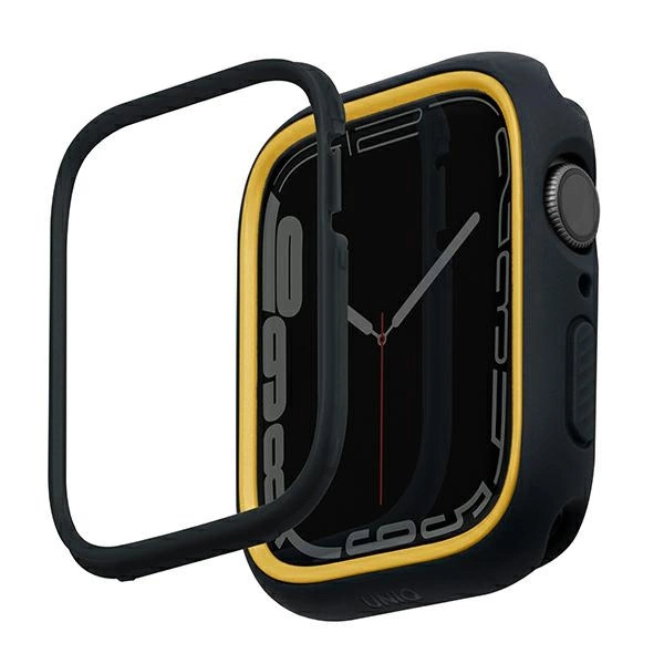 Uniq Moduo dėklas Apple Watch 4/5/6/7/8/SE/SE2 40/41mm – juodas ir garstyčių spalvos