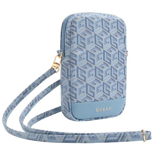 Guess Zip GCube Bottom Stripe telefono rankinė - mėlyna
