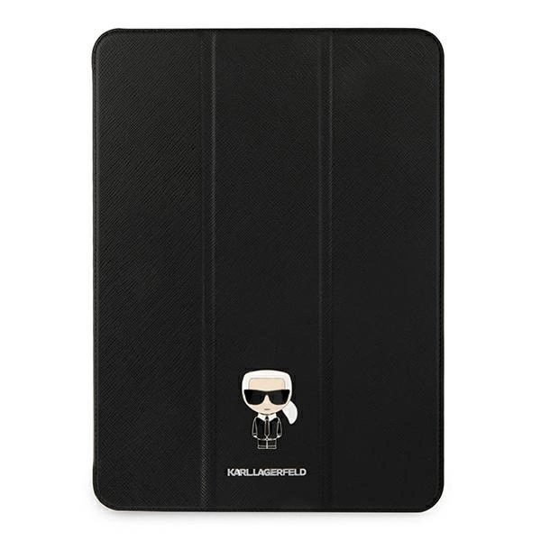 Karl Lagerfeld KLFC11OKMK iPad 11" Pro 2021 knyginis dėklas – juodas Saffiano Karl Iconic