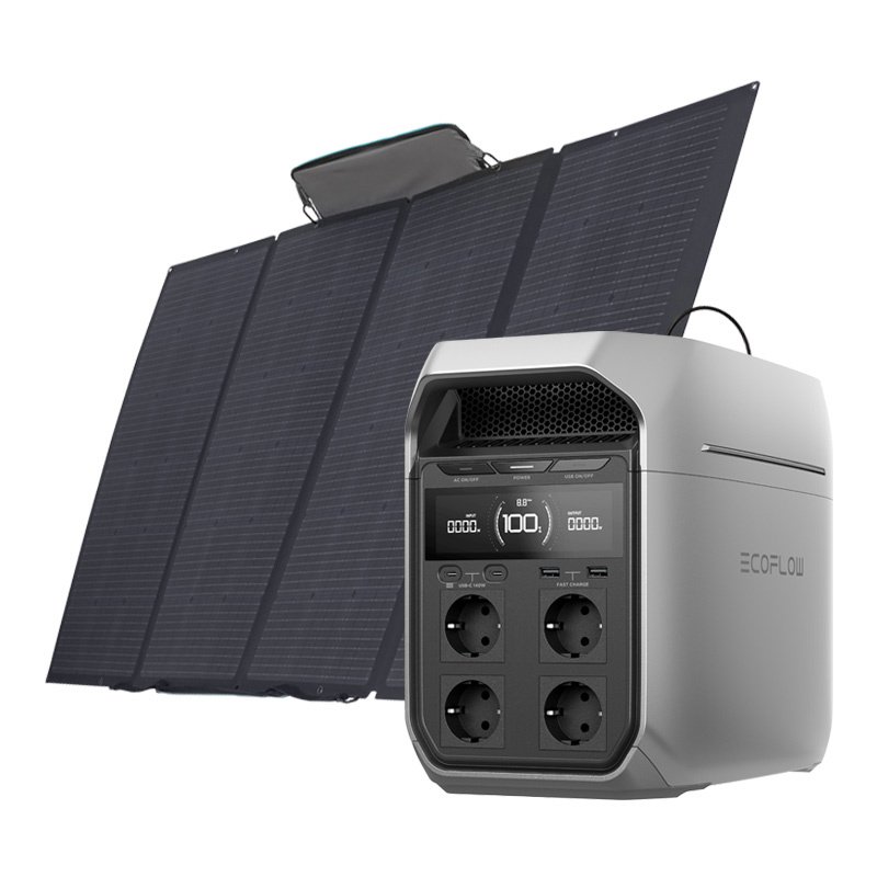 Rinkinys: EcoFlow Delta 3 Plus energijos stotis + 400W saulės panelė