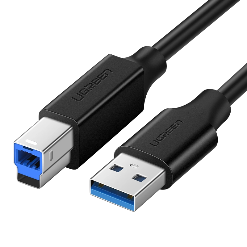 Ugreen US210 10372 spausdintuvo kabelis USB-A 3.0 / USB-B 5Gbps 2 m – juodas