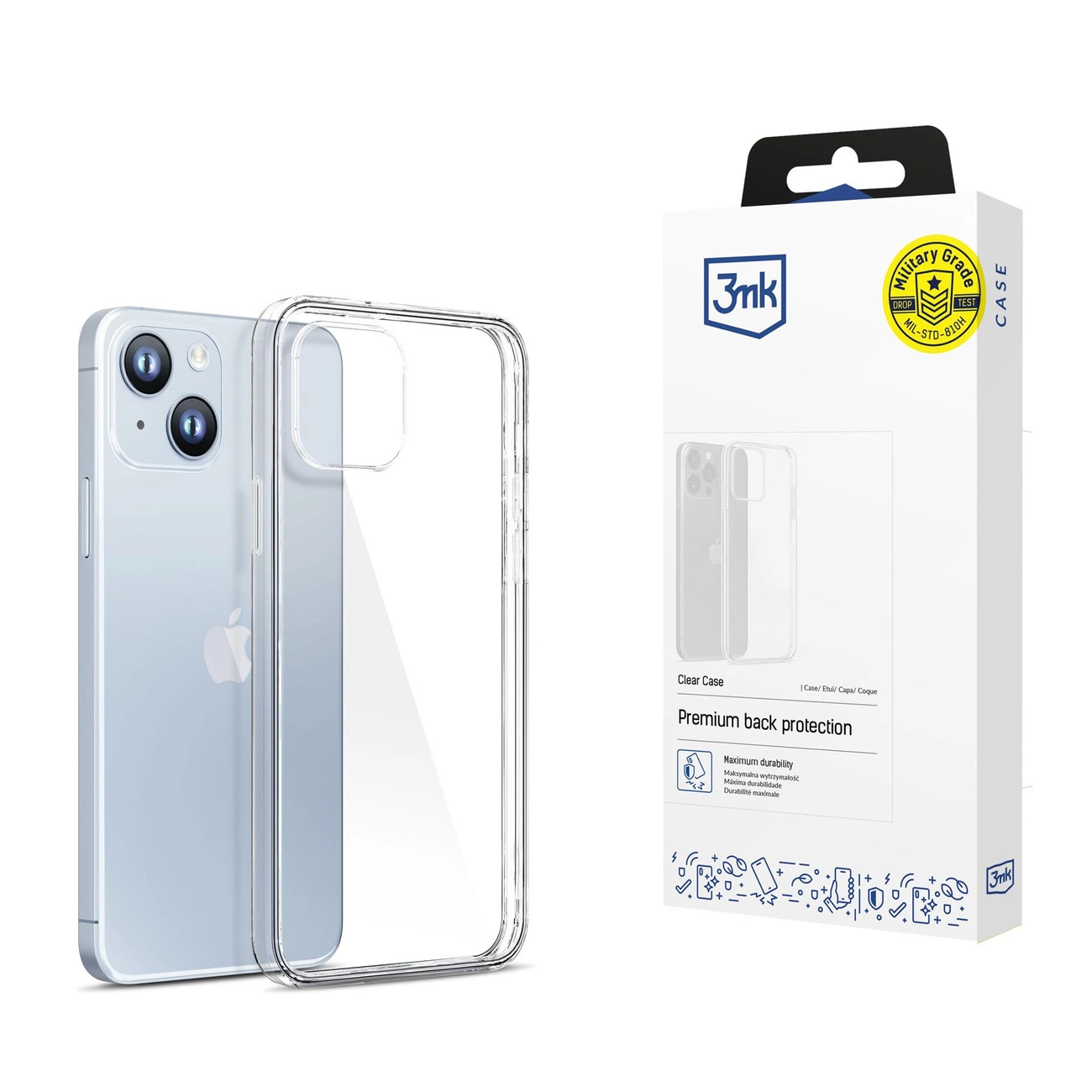 iPhone 14 Plus silikoninis dėklas iš 3mk Clear Case serijos - permatomas