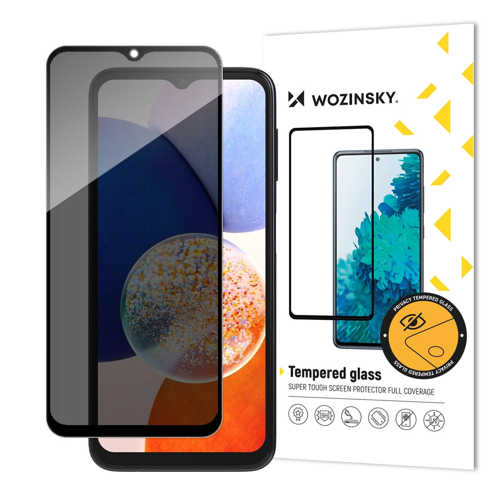Wozinsky Privacy Glass apsauginis stiklas Samsung Galaxy A23 su Anti Spy privatumo filtru