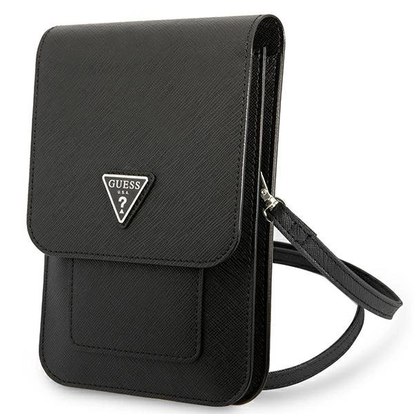 Guess rankinė GUWBSATMBK juoda / juoda Saffiano Triangle