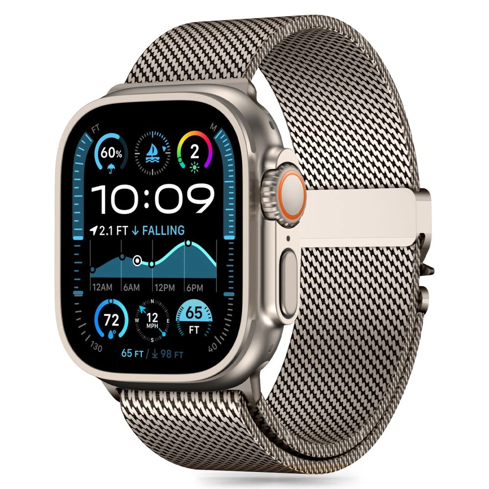 Tech-Protect Milano dirželis Apple Watch 6 / 7 / 8 / 9 / 10 / SE / Ultra 1 / 2 (44 / 45 / 46 / 49 MM) – titano spalvos