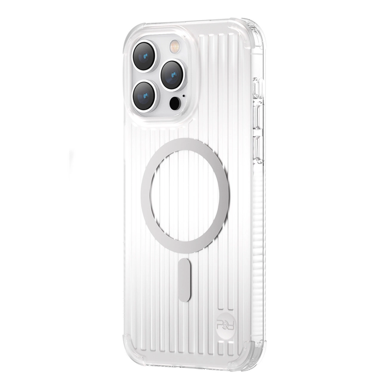 Kingxbar PQY Go Out Series magnetinis dėklas iPhone 14, MagSafe, sidabrinis