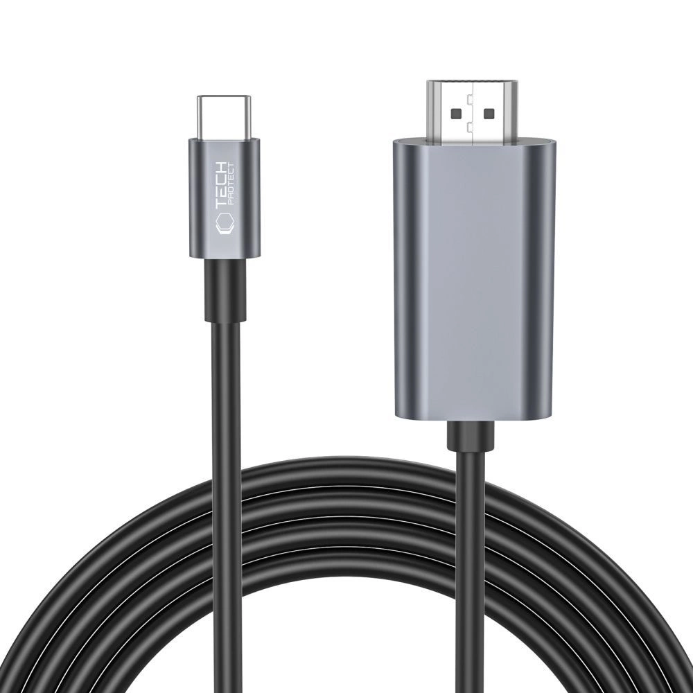 Tech-Protect UltraBoost USB-C / HDMI 4K 60Hz kabelis 2 m – juodas