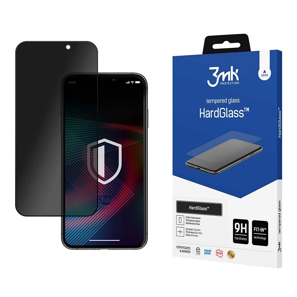 Apsauginis stiklas iPhone 14 Pro Max 9H – Privacy Anti Spy Series 3mk HardGlass Max Privacy