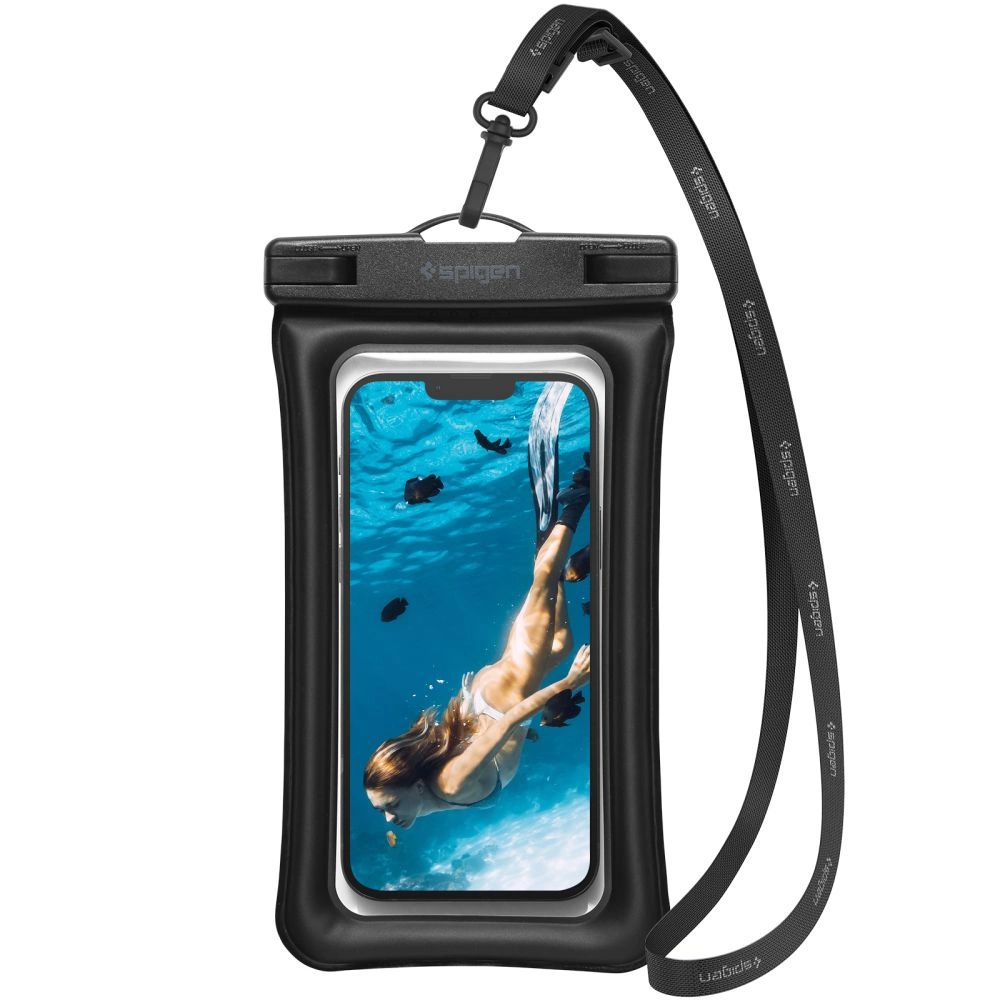Spigen Aqua Shield A610 dėklas atsparus vandeniui, plūduriuojantis - juodas
