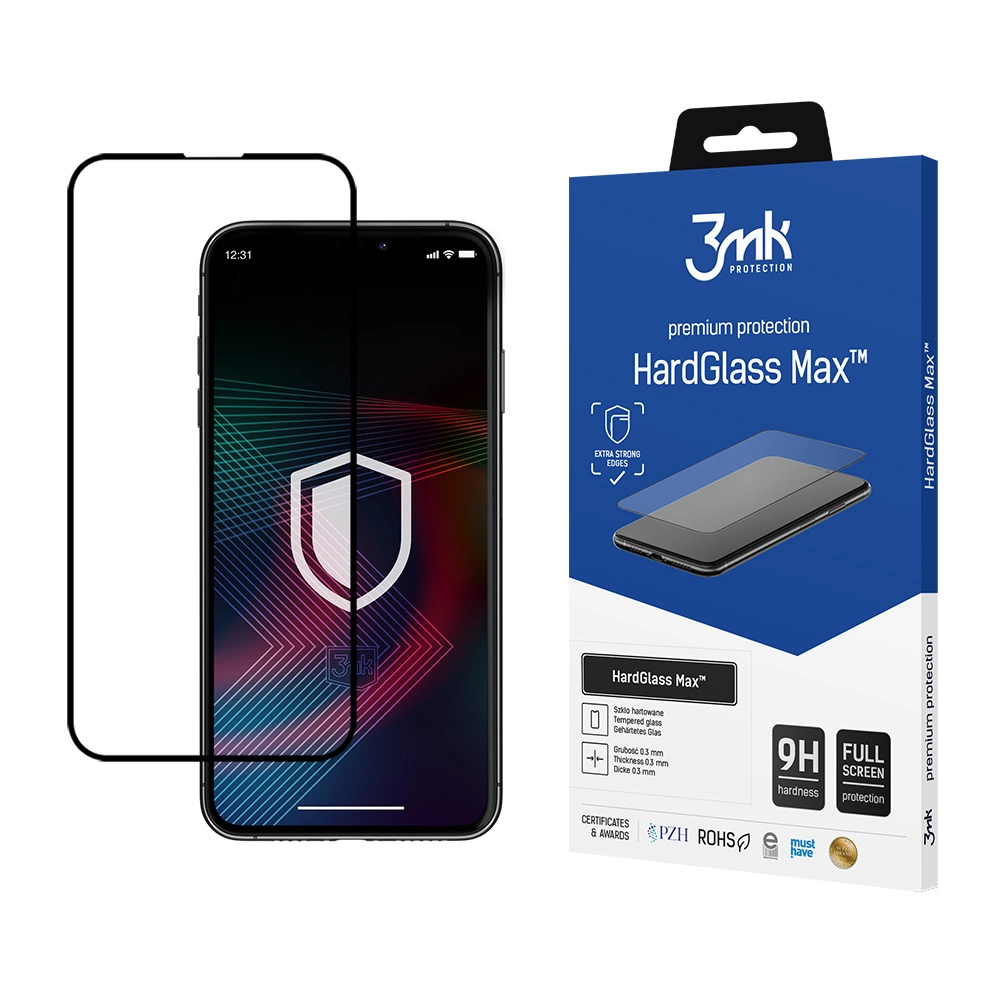 Grūdintas stiklas iPhone 14 Plus 9H iš 3mk HardGlass Max serijos