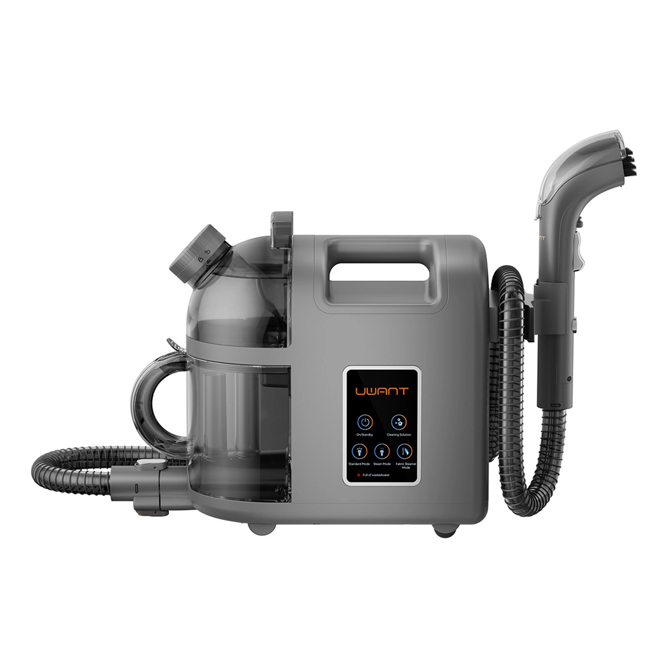 UWANT B200 12000Pa 1900W plaunantis dulkių siurblys su gilaus garinio valymo funkcija – pilkas