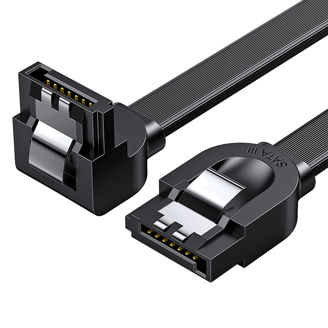 Ugreen kampinis SATA 3.0 kabelis 0,5 m – juodas (US217)