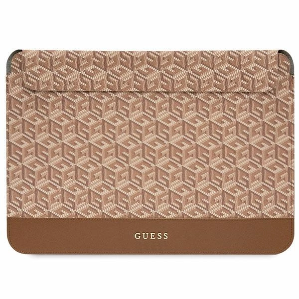 Guess GCube Stripes dėklas 14" nešiojamam kompiuteriui – rudas