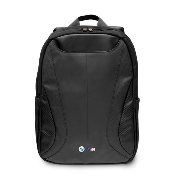 BMW Carbon & Leather Tricolor kuprinė 16" nešiojamam kompiuteriui – juoda