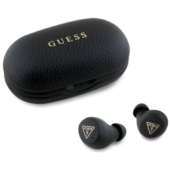 Guess belaidės ausinės GUTWSPGTSPSK TWS + dokavimo stotelė juodos Grained Classic logotipas