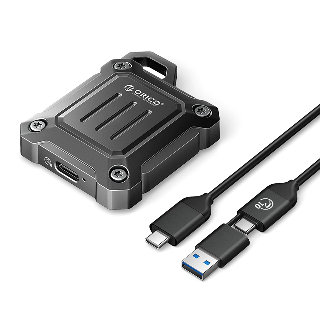 Orico XAM2 M.2 2230 USB-C 3.2 taktiškas sustiprintas diskų laikiklis - juodas