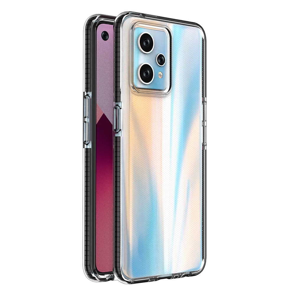 Spring Case silikoninis dėklas Realme 9 Pro+ / Realme 9 su rėmeliu, juodas